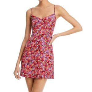 NEW French Connection Satin Mini Slip Dress Azelea Multi Size 14‎